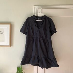 ASOS Cotton Tiered Mini Smock Dress - size 8